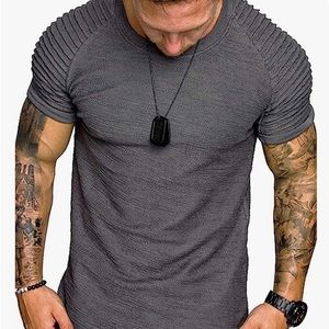 SET OF 3 Men’s Ribbed Sleeve Tshirts